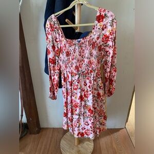 Floral Pink Long Sleeve Dress oldnavy